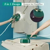 Portable Iron Steamer for Clothes, Compact Travel Size Mini Steamer,180° Foldable Small Iron, 970W Handheld Steamer Support Dry and Wet Ironing for Home Travel College (Green)