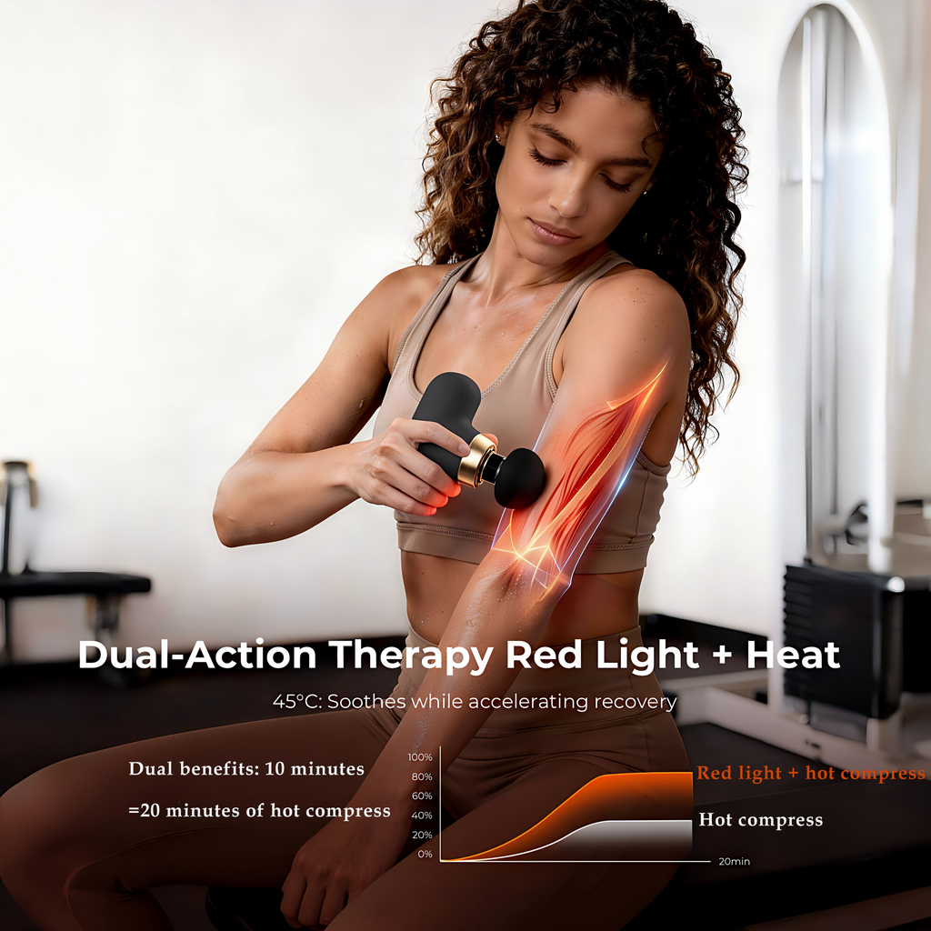 Morfone Red Light Infrared Heat Therapy to Help Relieve Muscle Soreness. Red Light Heat Therapy Massager, Black