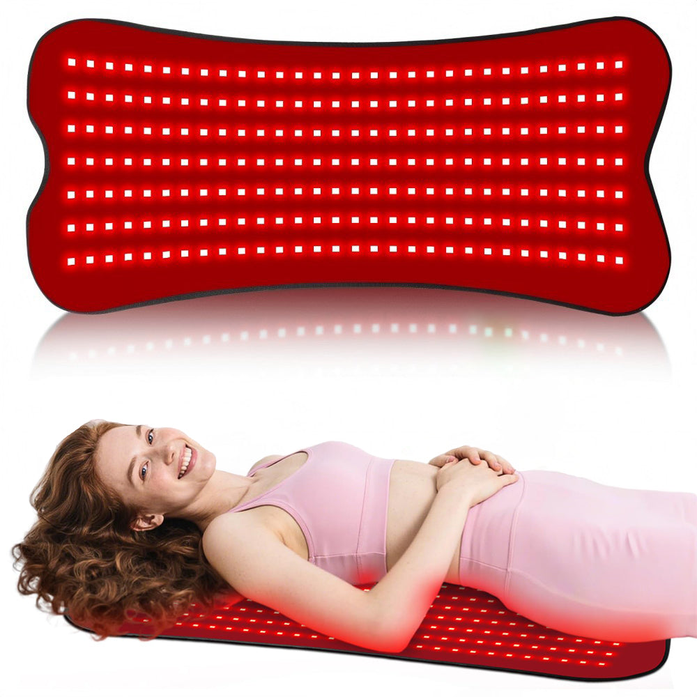 Morfone 31x14in 660nm+850nm Near Infrared Red Light Therapy Pad  210 LED High PowerTherapy Mat