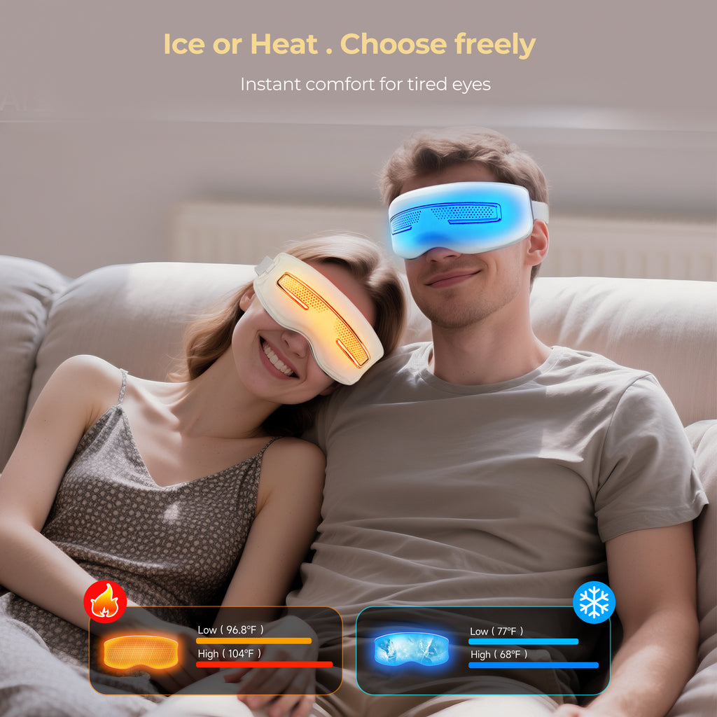 Morfone Hot Cold Eye Massager with Bluetooth Music Playback to Relieve Eye Fatigue Mother's Day gift