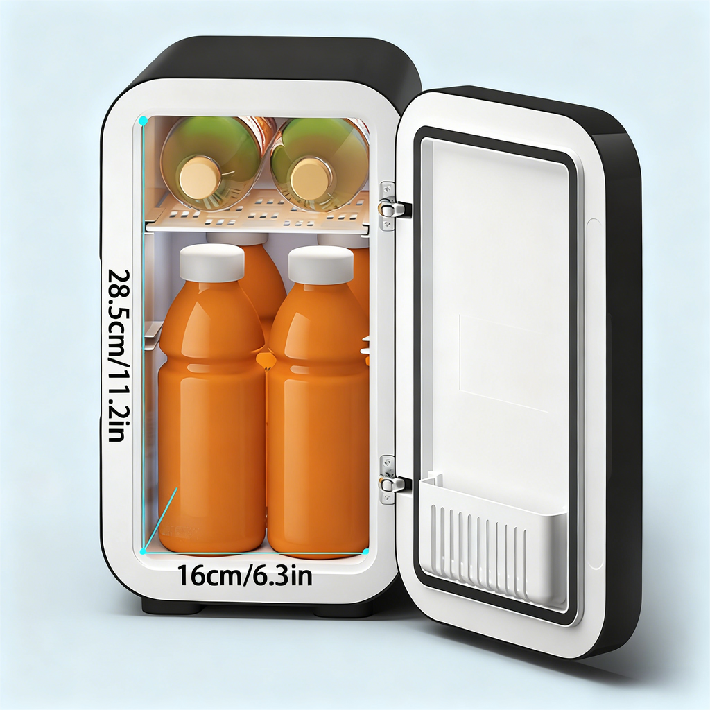 BEICHEN 6L Mini Fridge AC100-120V / DC12V Cooler Warmer for Bedroom Car Office Dorm