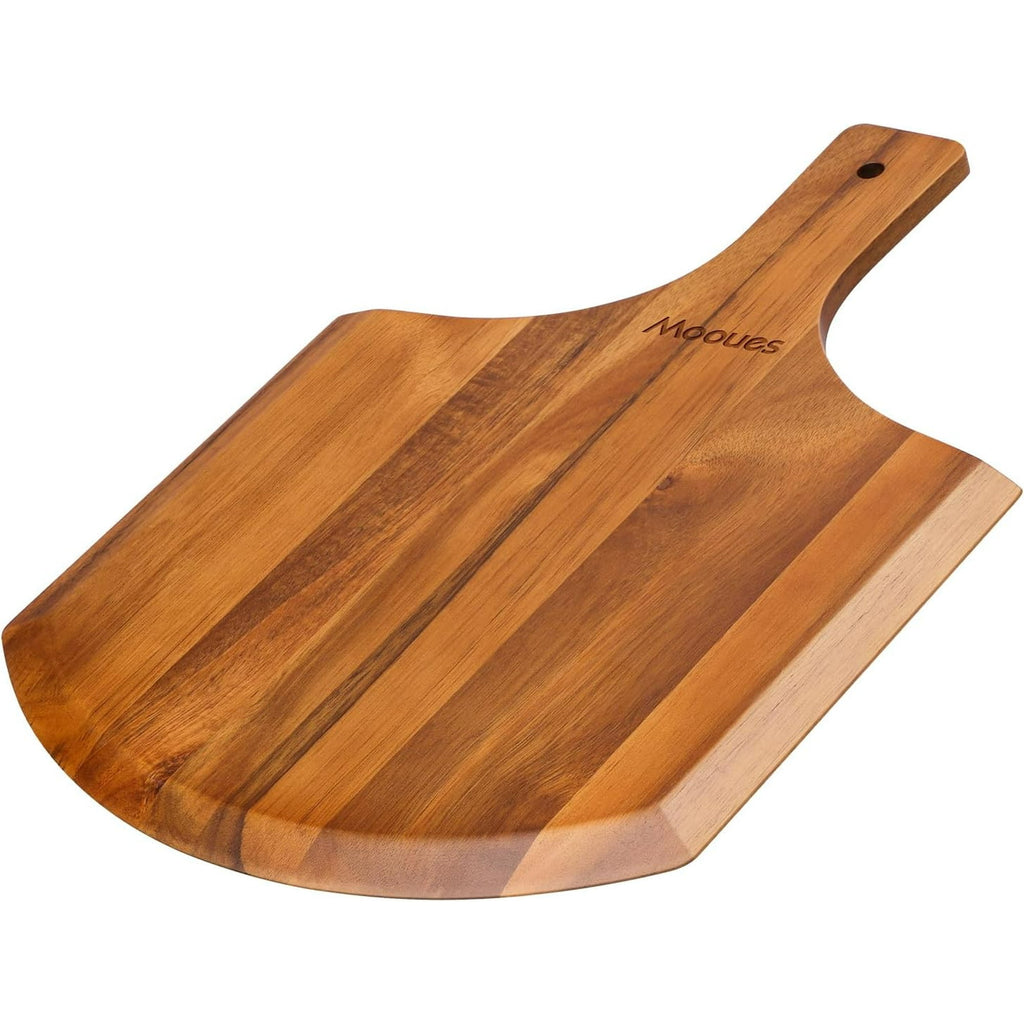 Morfone Pizza Peel 12 inch, Wood Pizza Board Wooden Pizza Paddle Spatula Oven Accessory for Baking Homemade Pizza, Wood Cutting Board for Cheese Bread Fruit Vegetables