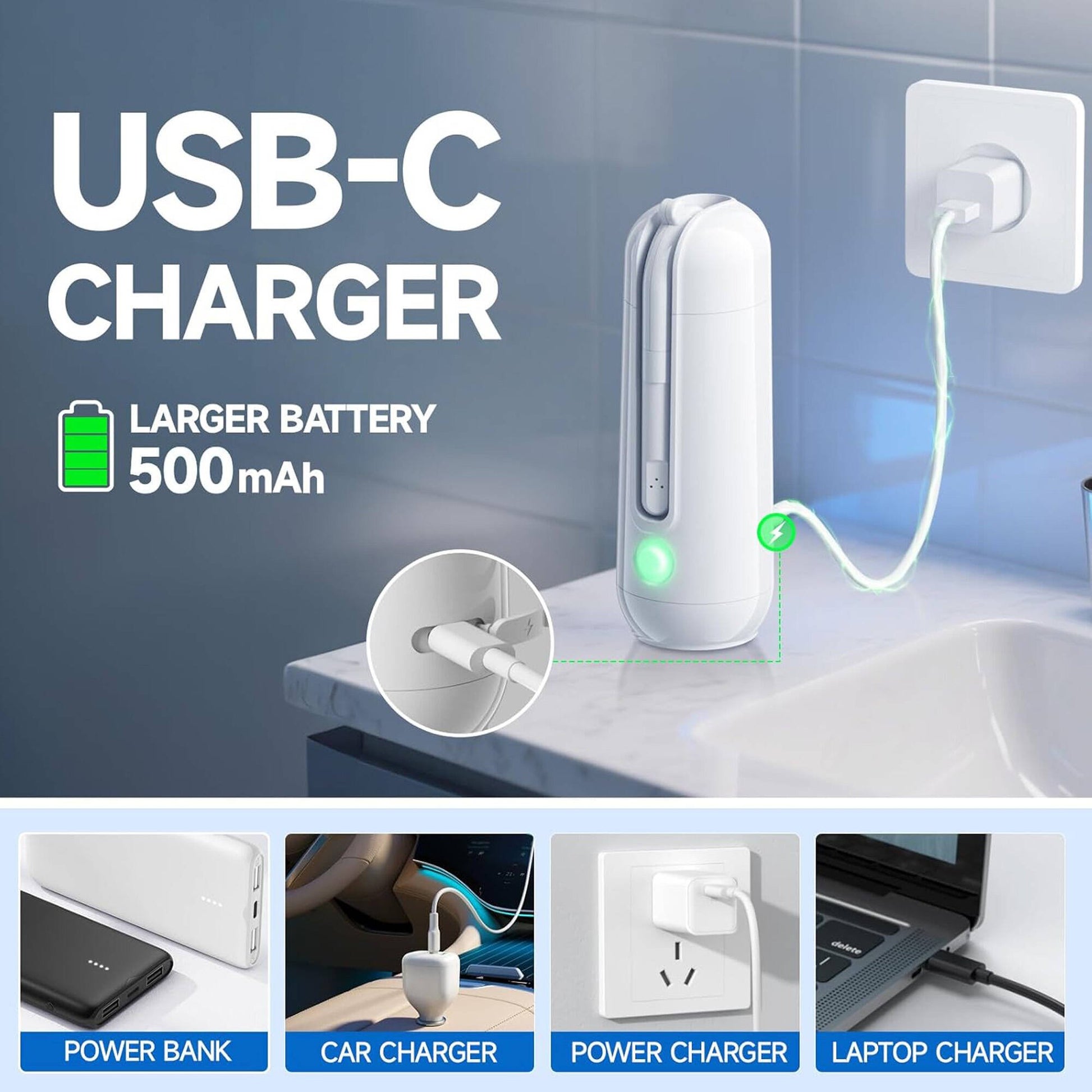 Morfone Portable Bidet for Travel, High Pressure Electric Handheld Sprayer 350ML with Dual Spray Modes, Rechargeable Waterproof Travel Bidet for Women, Men