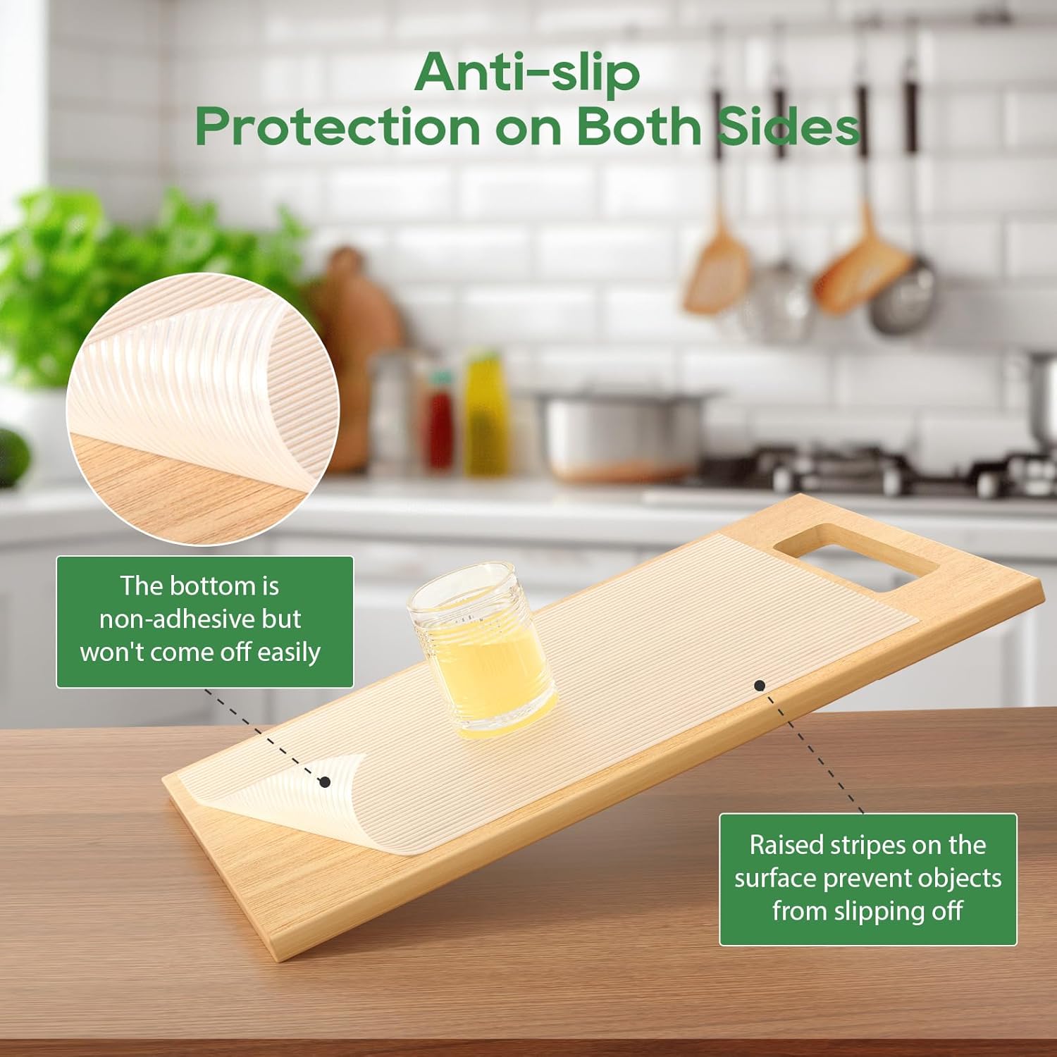 Anoak  Shelf Liner Cabinet Liner, Non Adhesive Drawer Liner, Washable 12 Inch x 30 FT(360 Inch) Waterproof Durable Non-Slip Shelf Liner for Kitchen, Drawer, Refrigerator