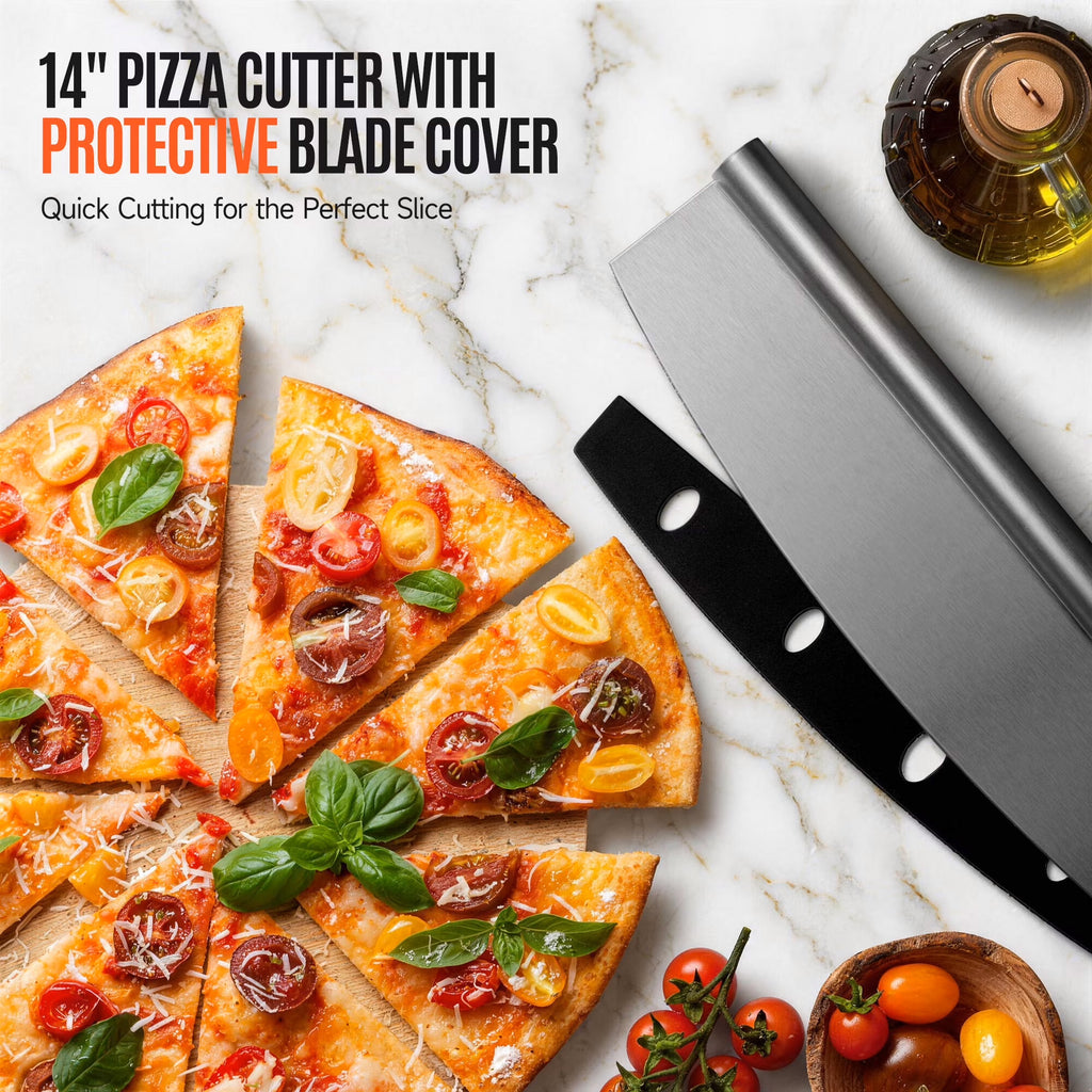 ACMETOP Pizza Peel 12 inch, Aluminum Metal Pizza Paddle Spatula with Foldable Wood Handle Rocker Cutter, Pizza Oven Accessories for Baking Homemade Pizza Bread