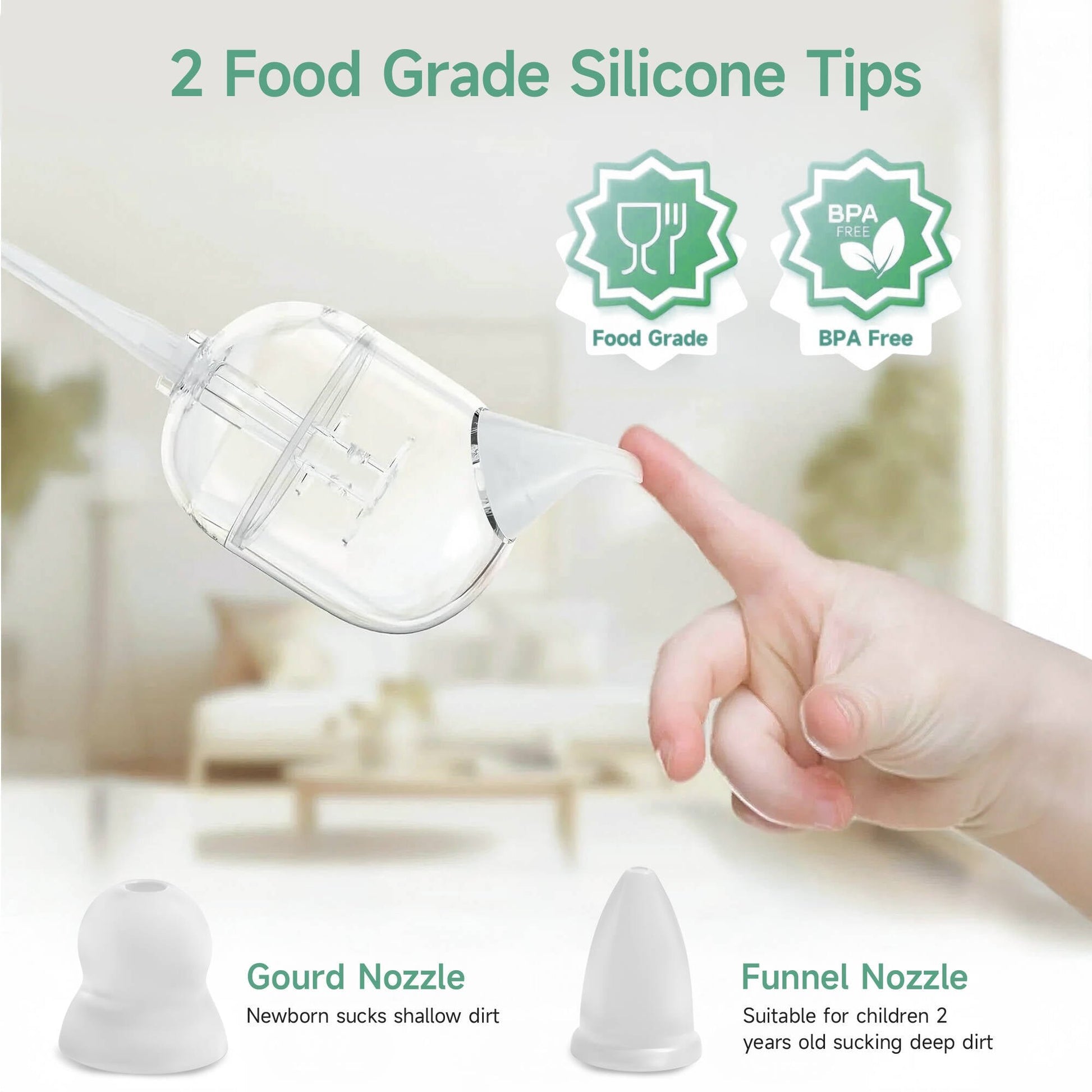 Morfone Nasal Aspirator for Baby, Electric Nose Suction for Baby with Night Light,Soothing Lullabies, Baby Nose Sucker with 9 Adjustable Suction Levels