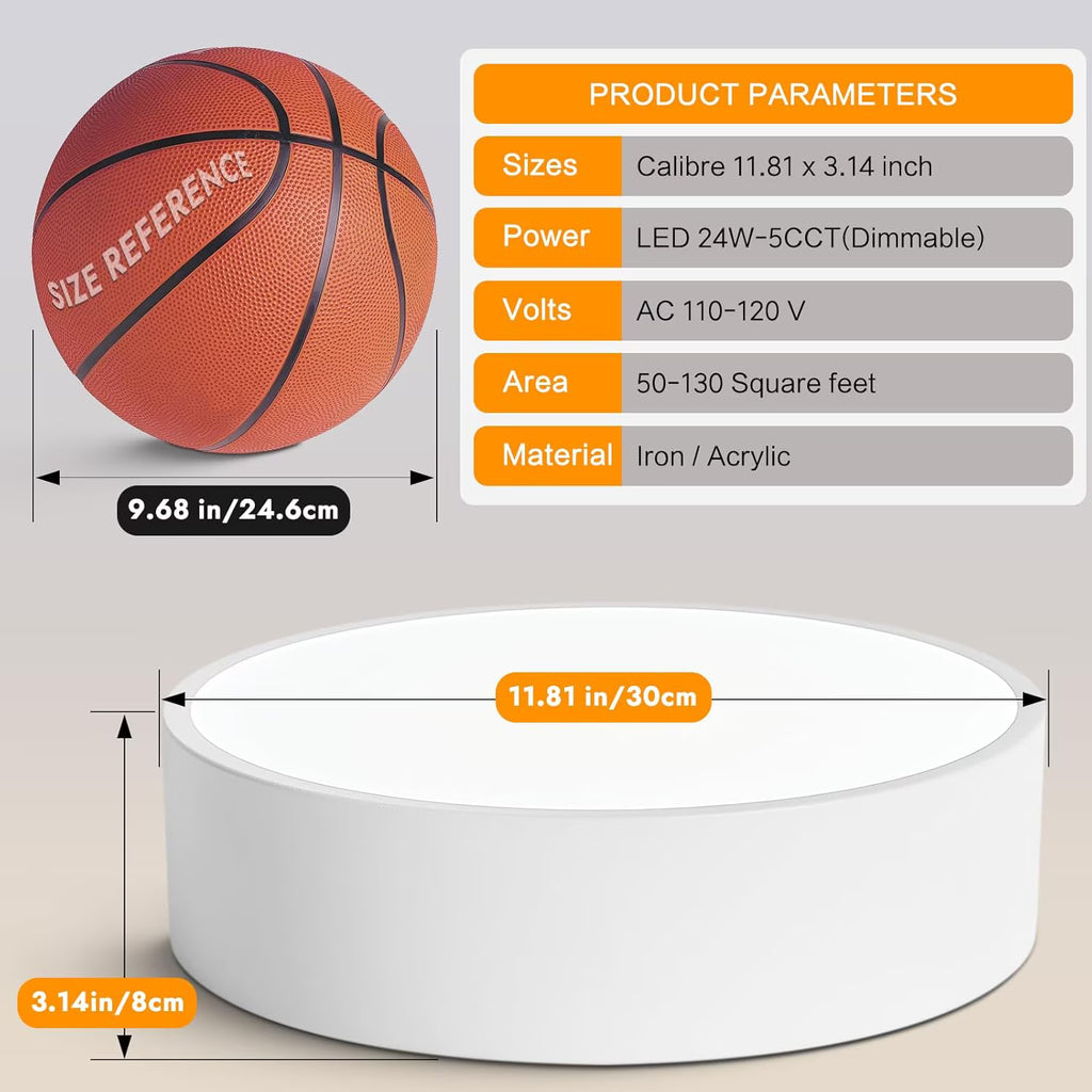 Anoak Ceiling Light,Dimmable Modern LED Ceiling Light with Remote, 22.9" 5-Petal Flower Light Fixtures for Living Room, Dining Room, Bedroom, Kitchen