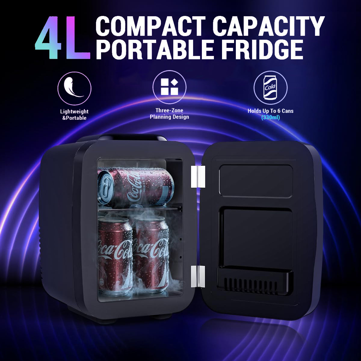 Morfone 4L Dual Temperature Mini Fridge  for Home Car and Summer Camping