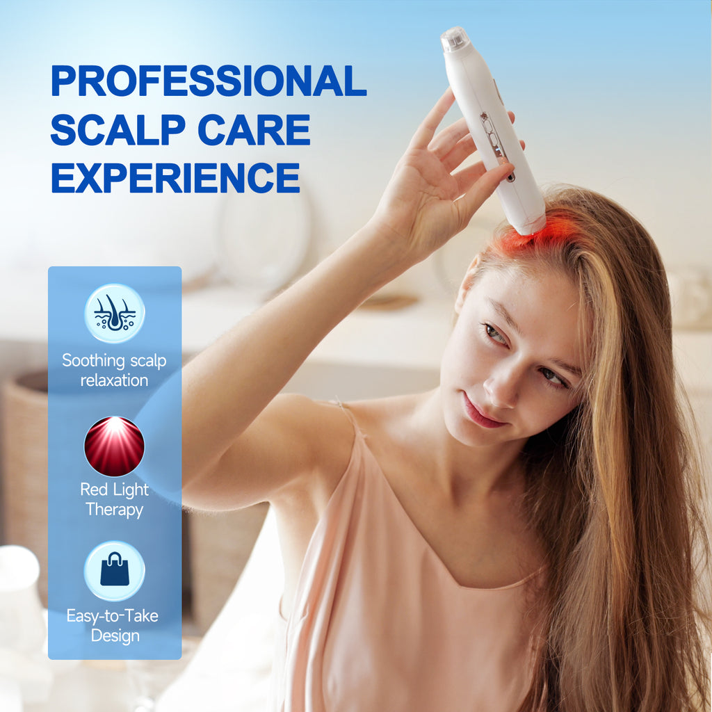 Morfone 3-in-1 Hair Care Oil Sprayer with Red Light Therapy and Nano-Mist Spray Head, Electric Scalp Massager for Hair Growth Promotion, Unisex