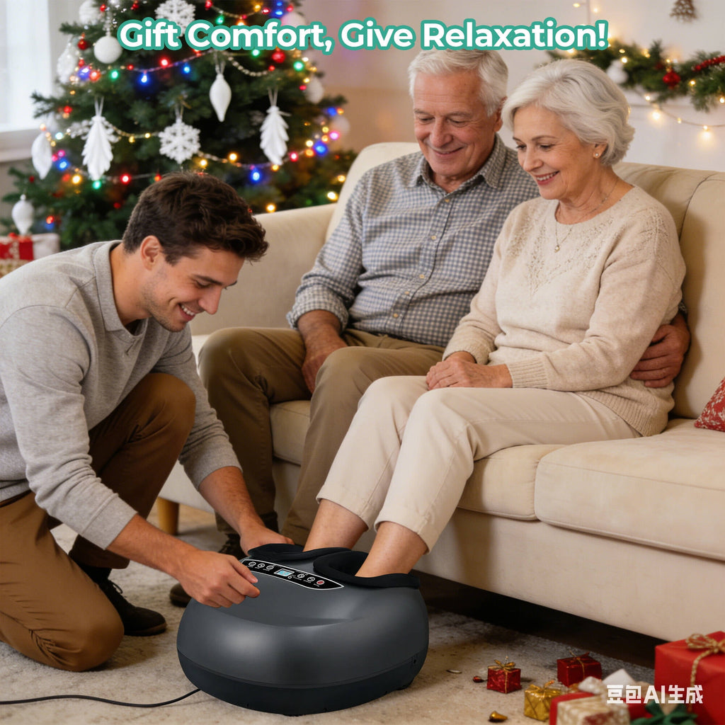 Morfone Foot Massager Machine with Heat, Shiatsu Deep Kneading Foot Massager with Remote, 5 Massage Modes, Christmas Gifts for Women Men