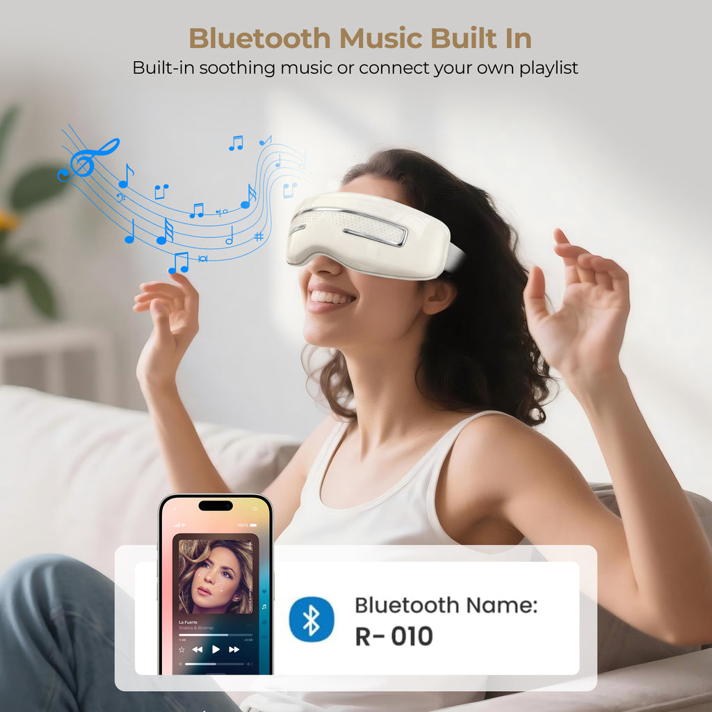 Morfone Hot Cold Eye Massager with Bluetooth Music Playback to Relieve Eye Fatigue Mother's Day gift