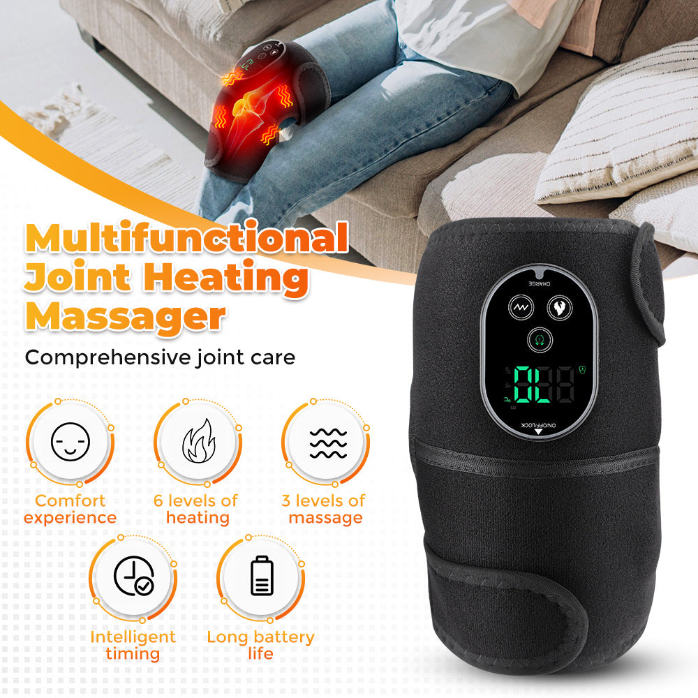Morfone Cordless Knee Massager Heated Knee Brace with 6 Heat Levels & 3 Vibration  3 Timer