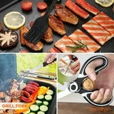 Aisutha 34PCS Griddle Accessories Kit, Flat Top Grill Accessories Set for Blackstone and Camp Chef, Grill Spatula Set with Enlarged Spatulas, Basting Cover, Scraper for Outdoor Barbecue