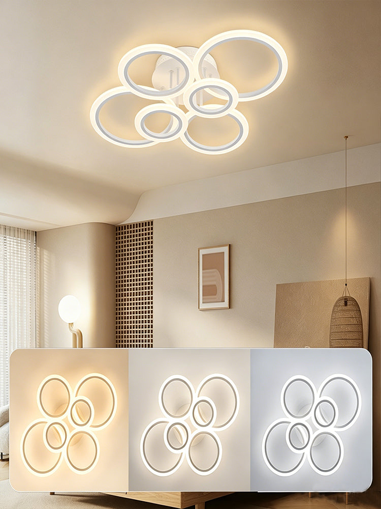 Beichen 6 Rings Modern LED Ceiling Light 4000K Flush Mount Ceiling Lamp