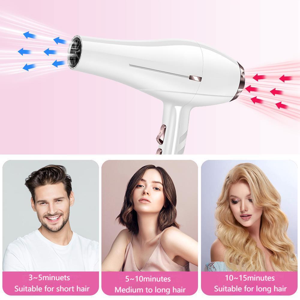 Morfone 12pcs-in-1 Hair Drying Set - Hair Dryer. Quickly dries hair - Compact and portable, suitable for the whole family - Gift set