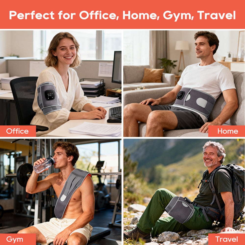 Morfone 660nm Wireless Red Light Therapy Belt. Features timer settings and three adjustable intensity levels—suitable for full-body use