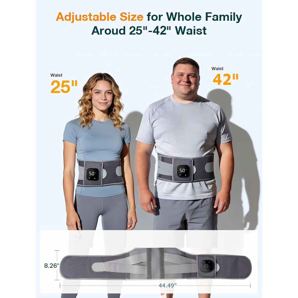 Morfone Cordless Heating Pad Belt for Lower Back Support, Red Light Belt for Body, 660nm & 850nm Infrared Light Lumbar Back Wrap, Gift for Women Men Mom Dad
