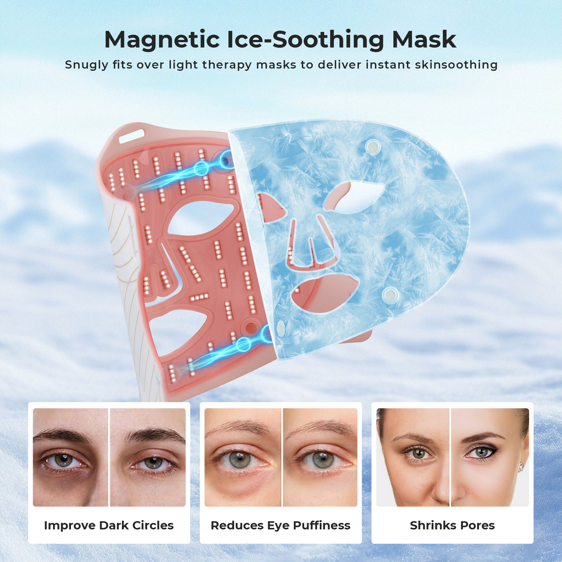 Morfone 276 LED 850nm NIR Red Light Therapy Mask 4 Modes LED Face Therapy Mask with Cooling Function