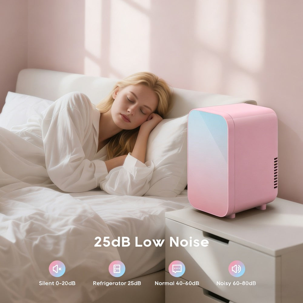 Morfone Gradient Color 6L Cooling Warming Skincare Fridge Dual Use for Summer Camping and Car