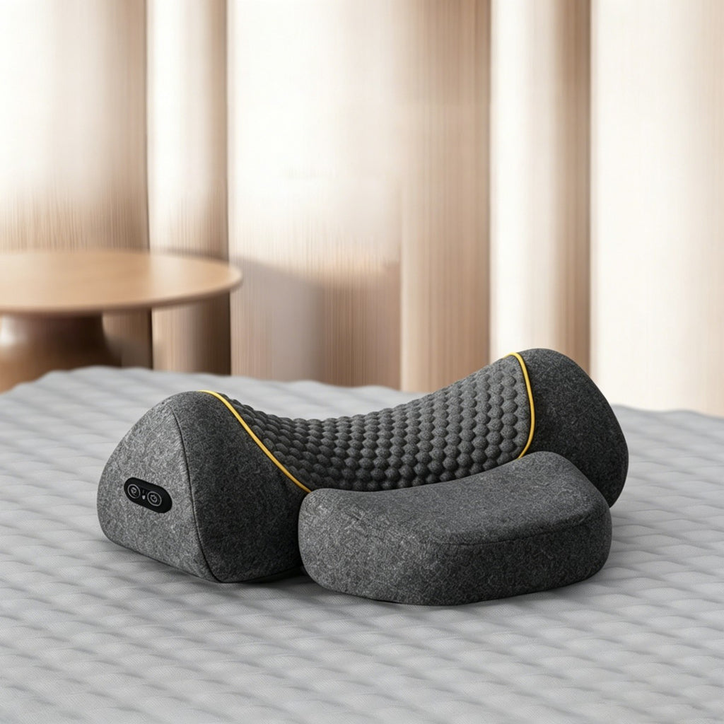 Morfone 3-in-1 with Heat Vibration & Air Pressure Neck Massage Pillow Cervical Support Therapy Pillow