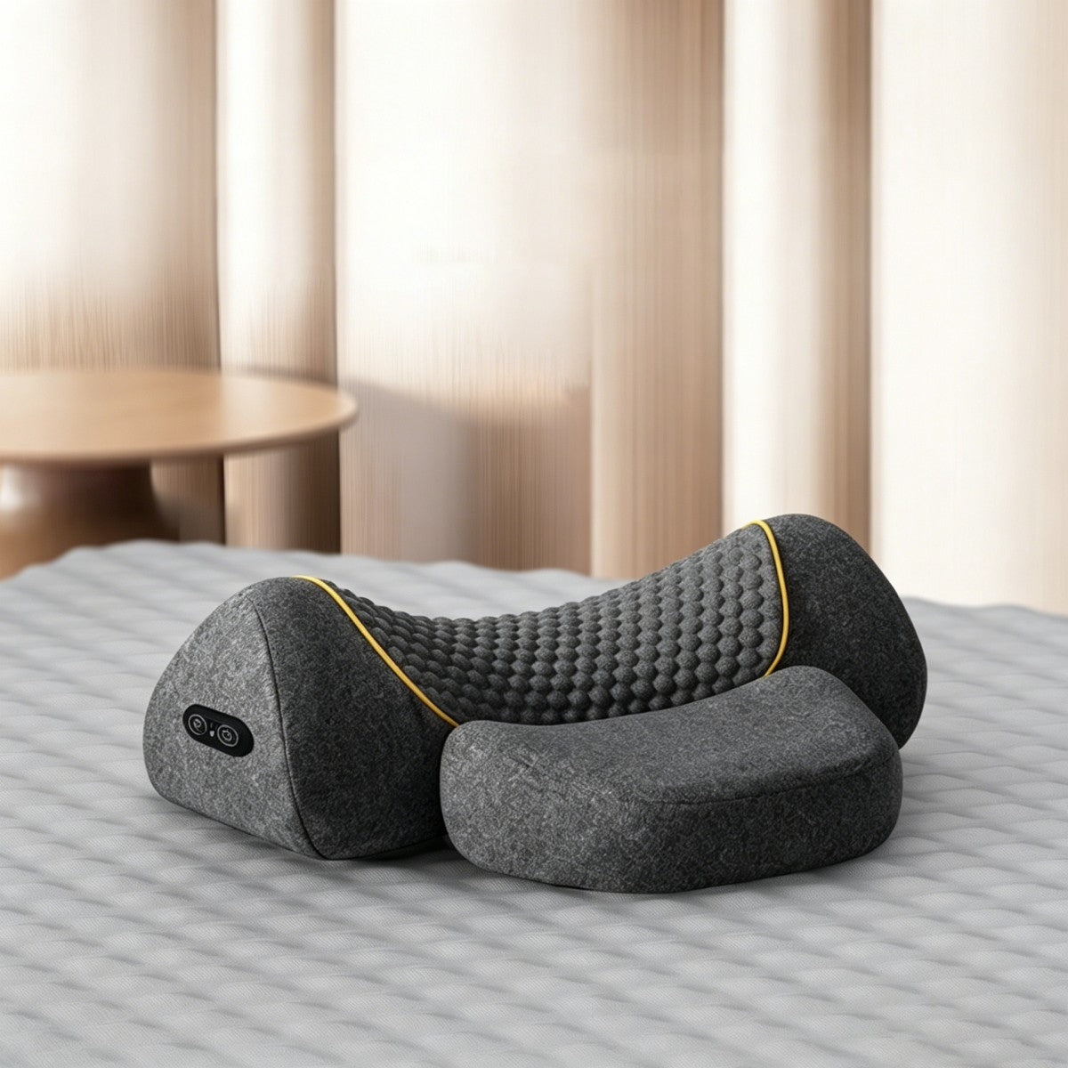 Morfone 3-in-1 with Heat Vibration & Air Pressure Neck Massage Pillow Cervical Support Therapy Pillow