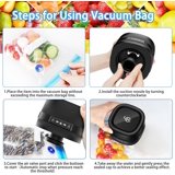 Electric Mason Jar Vacuum Sealer Vacuum Sealer Kit for Wide & Regular Mouth Mason Jars Vacuum Bags Food Vacuum Storage, Multifunctional All-in-One Cordless Canning Vacuum Sealer Machine