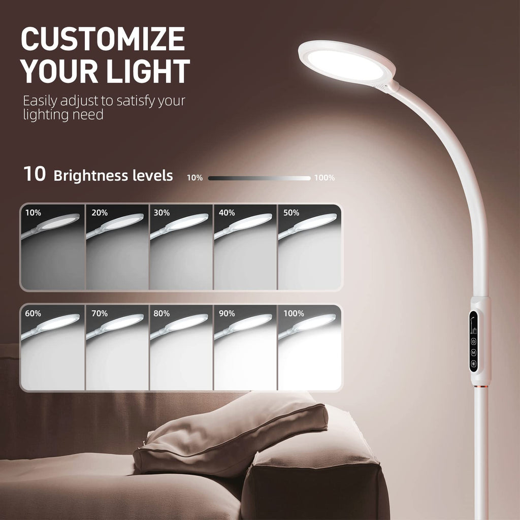 Morfone 10 Light Full Spectrum Therapy Lamp with APP Control High CRI LED Light Therapy Floor Lamp