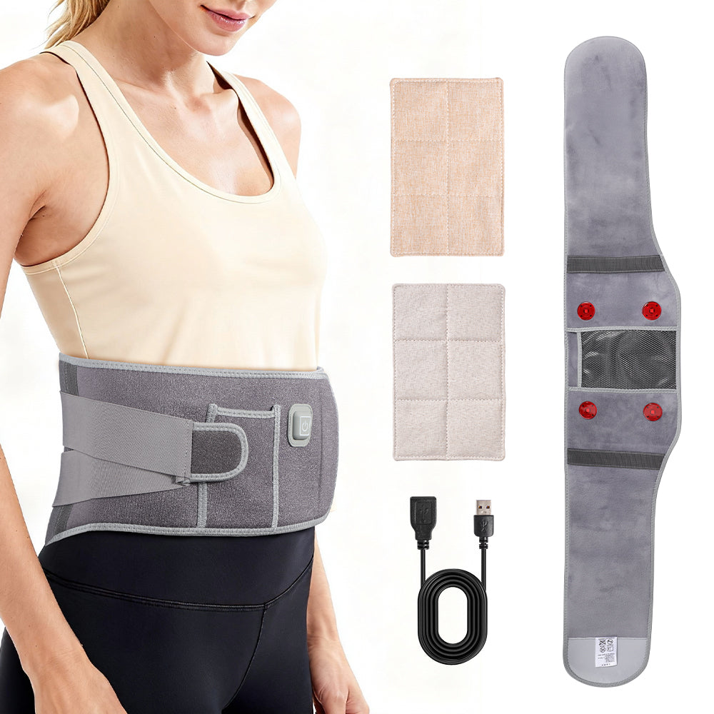 Morfone 660nm Infrared LED Therapy Heating Belt - Suitable for use on the back, knees, waist, and other areas