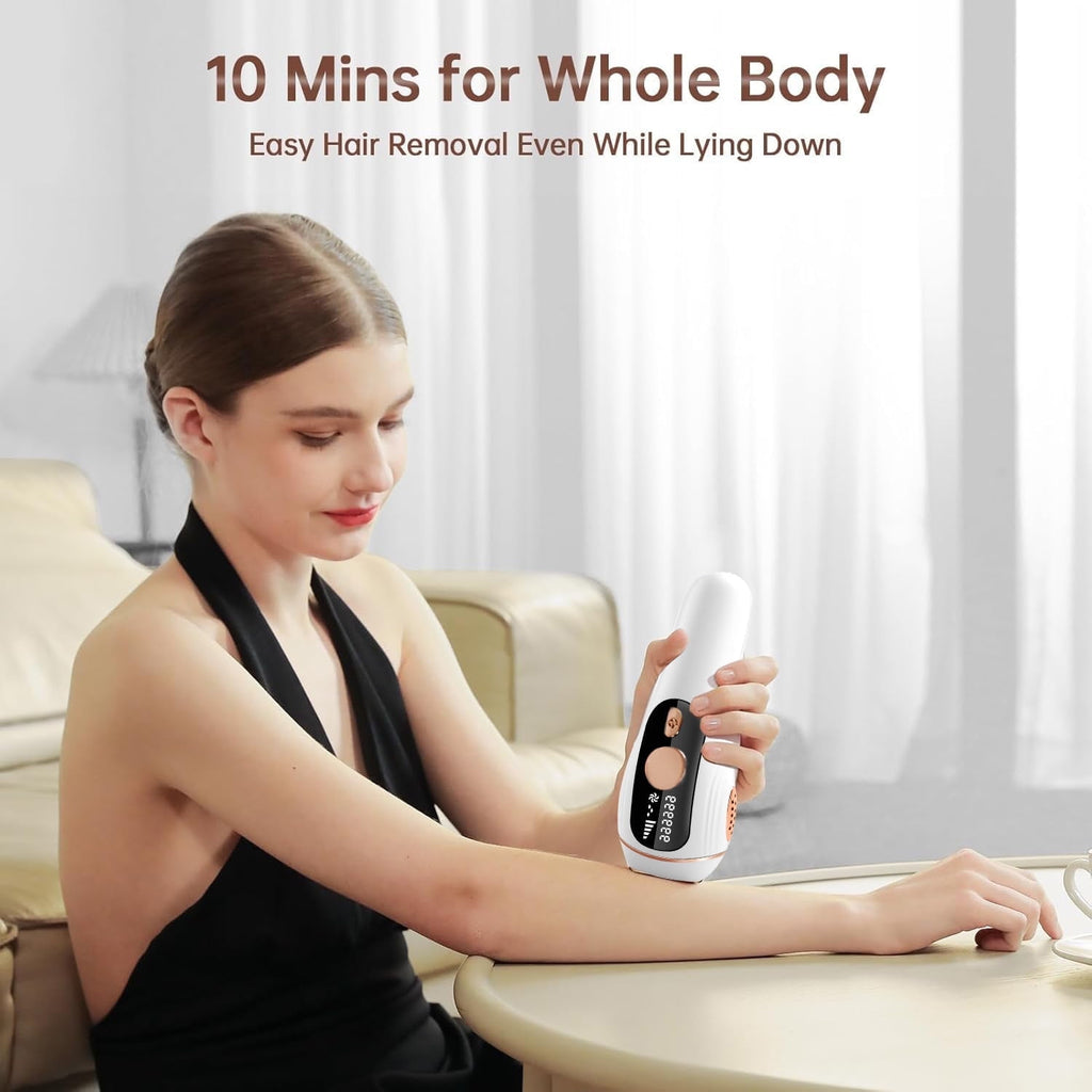Morfone IPL Hair Removal, Laser Hair Removal Permanent for Women and Men, 999999 Flashes at Home Hair Removal Device for Facial Legs Arms Whole Body Treatment
