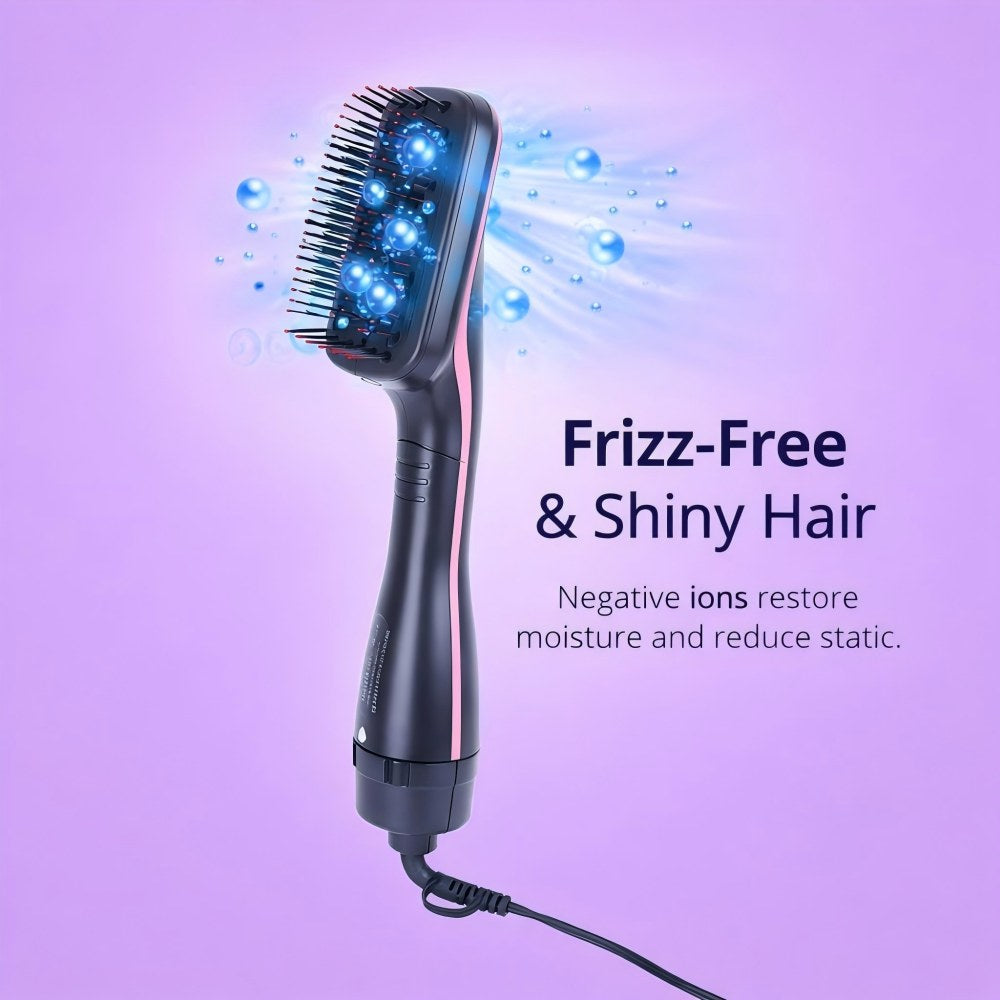 Morfone 3-in-1 Blow Dryer Comb Dries and Smoothes Hair in One Step Negative Ion Hot Air Styling Comb