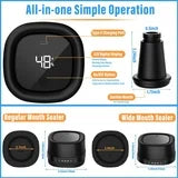 Electric Mason Jar Vacuum Sealer Vacuum Sealer Kit for Wide & Regular Mouth Mason Jars Vacuum Bags Food Vacuum Storage, Multifunctional All-in-One Cordless Canning Vacuum Sealer Machine