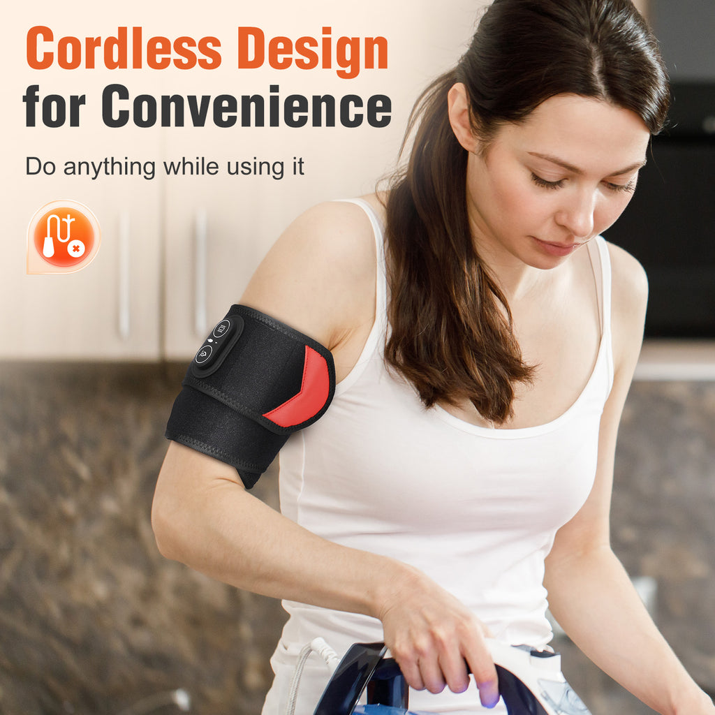 Morfone 36LED 660nm+850nm Red Light Therapy Wrist Wrap Cordless Heated Wrist Massager