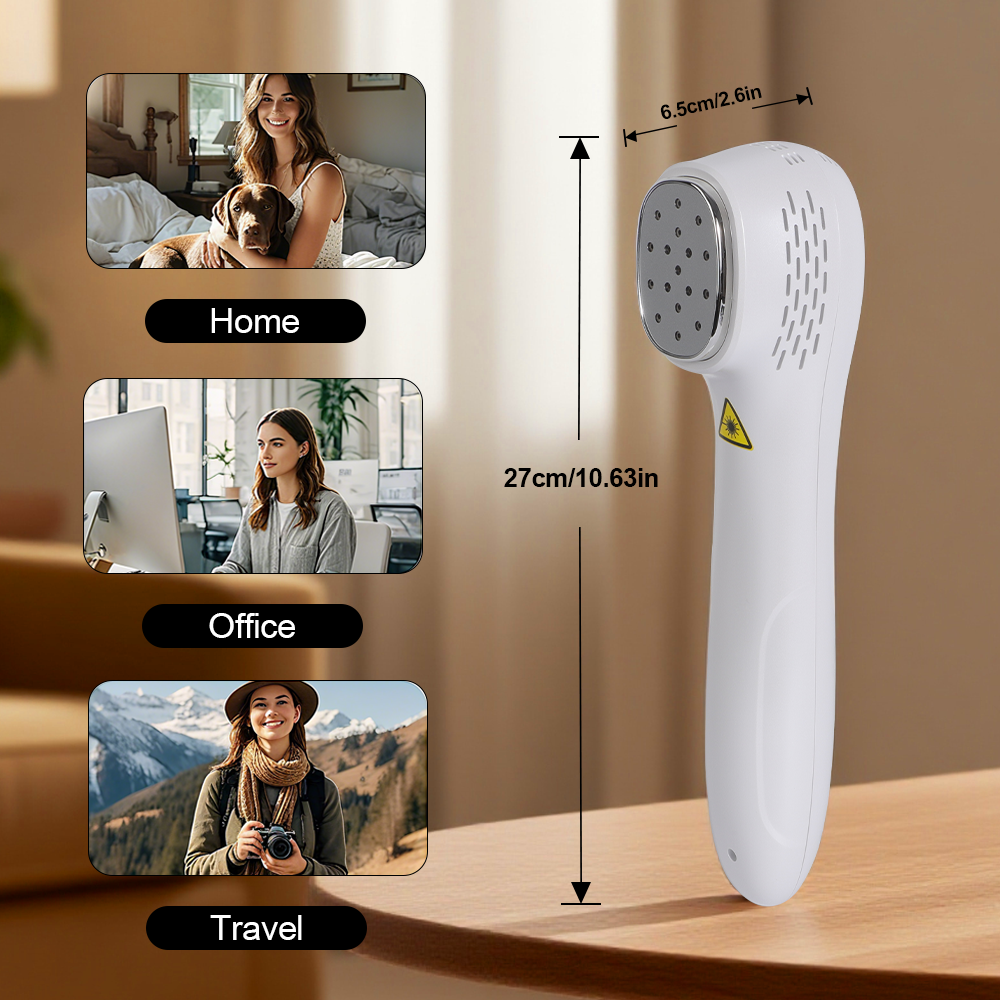Morfone 5 x 808nm + 12 x 650nm Handheld Red Light Therapy Device - Featuring 4 brightness levels and 4 timer settings