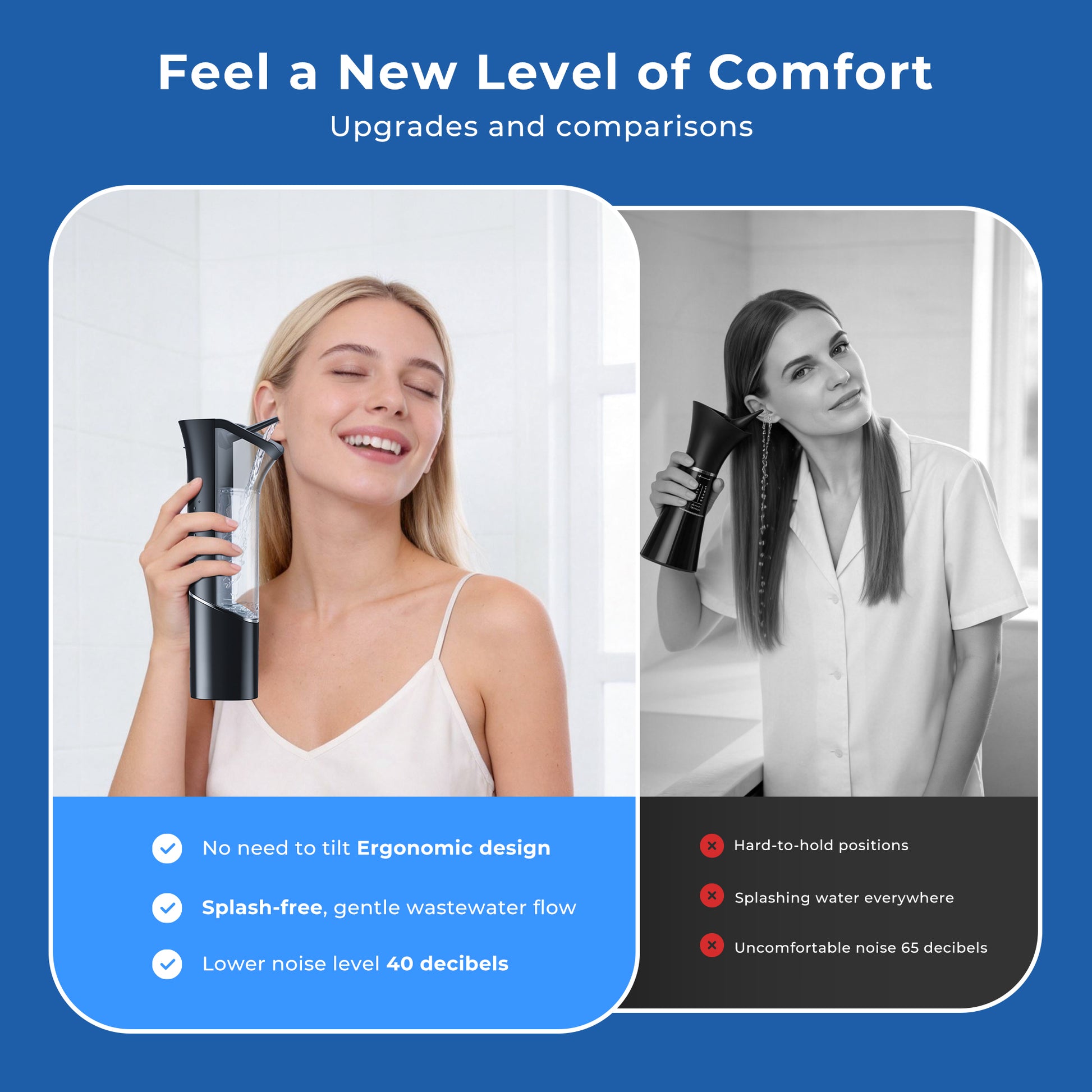 Morfone Magnetic Four Nozzle Four Mode IPX6 Waterproof Rechargeable Electric Ear Canal Irrigator