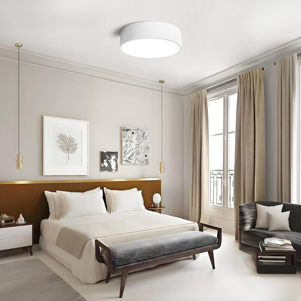 Anoak Ceiling Light,Dimmable Modern LED Ceiling Light with Remote, 22.9" 5-Petal Flower Light Fixtures for Living Room, Dining Room, Bedroom, Kitchen