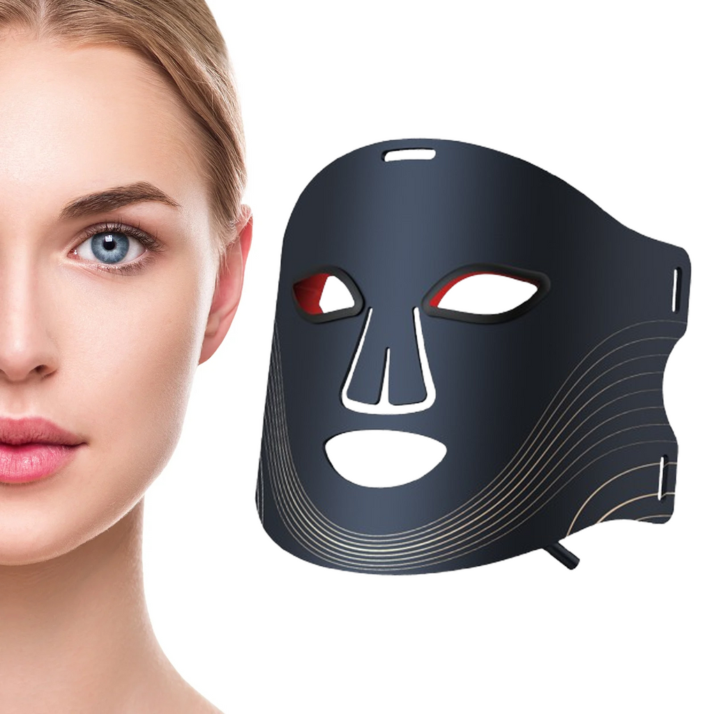 Morfone 4 Mode 180 LED Facial Light Therapy Device with Timer Red Light Beauty Mask for Home Use