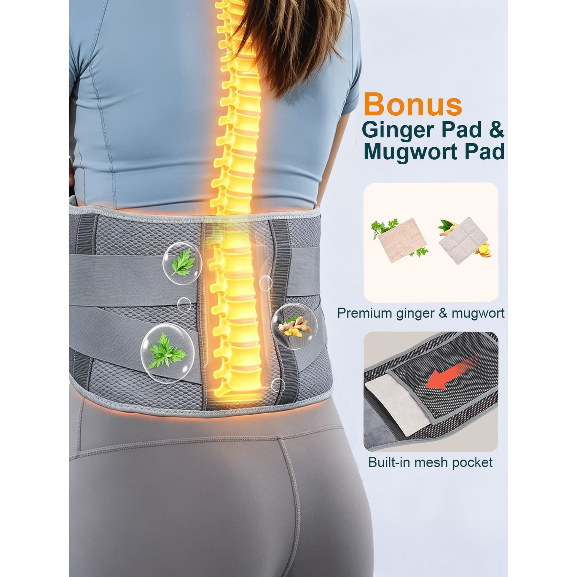 Morfone Cordless Heating Pad Belt for Lower Back Support, Red Light Belt for Body, 660nm & 850nm Infrared Light Lumbar Back Wrap, Gift for Women Men Mom Dad