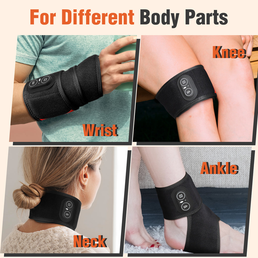 Morfone 36LED 660nm+850nm Red Light Therapy Wrist Wrap Cordless Heated Wrist Massager
