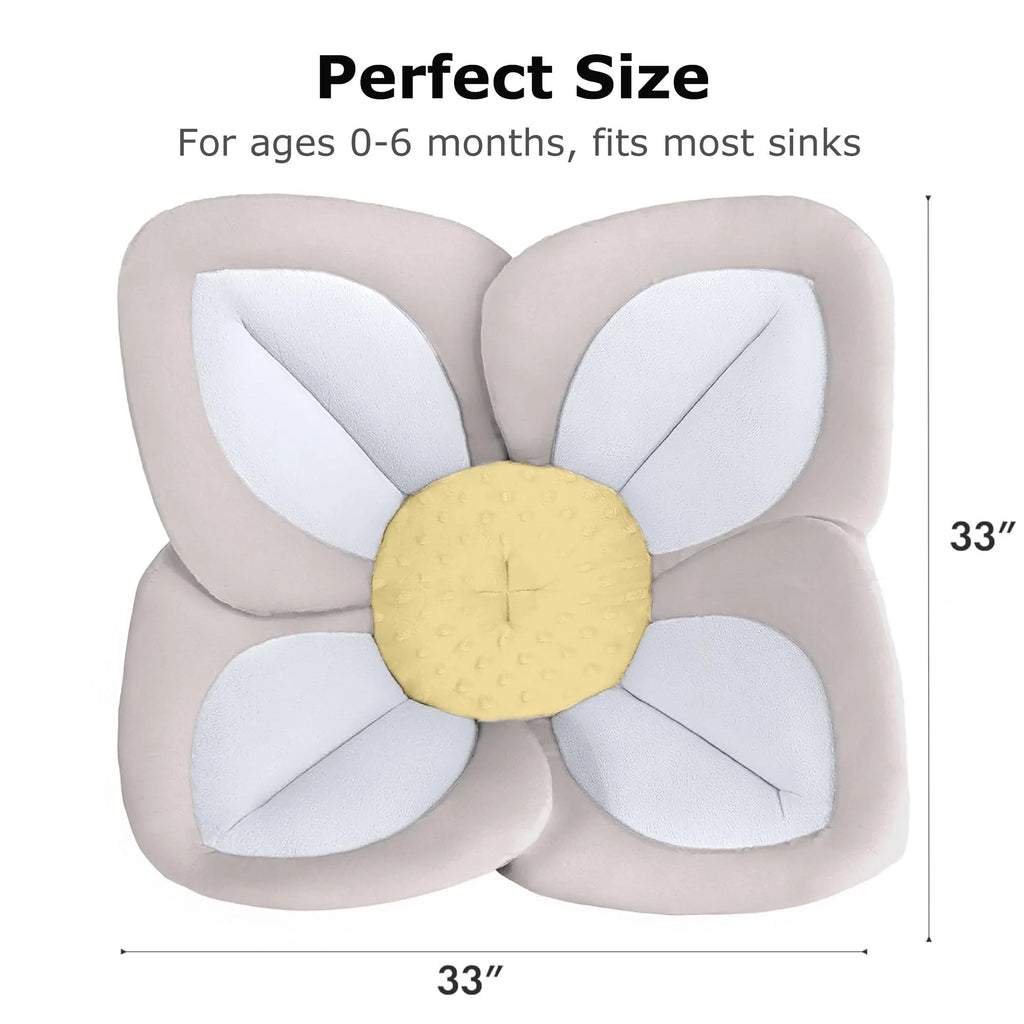 Morfone Baby Bath Seat, Baby Bathtub Pad for Newborn Infants to Toddler 0 to 6 Months and up,Gray