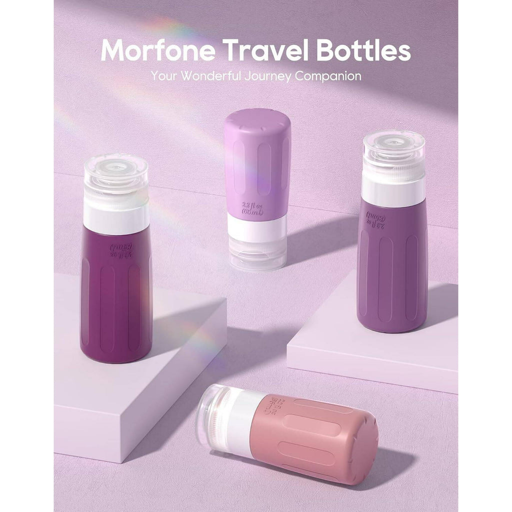 Morfone 16 Pack Travel Bottles for Toiletries, Tsa Approved Leak Proof Travel Size Containers, BPA Free Refillable Travel Accessories for Shampoo Conditioner Lotion