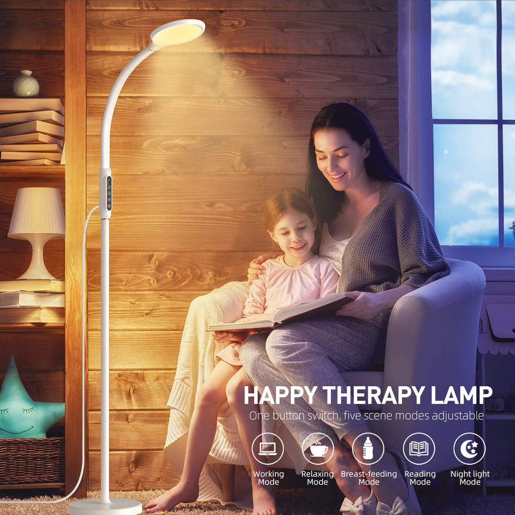 Morfone 10 Light Full Spectrum Therapy Lamp with APP Control High CRI LED Light Therapy Floor Lamp