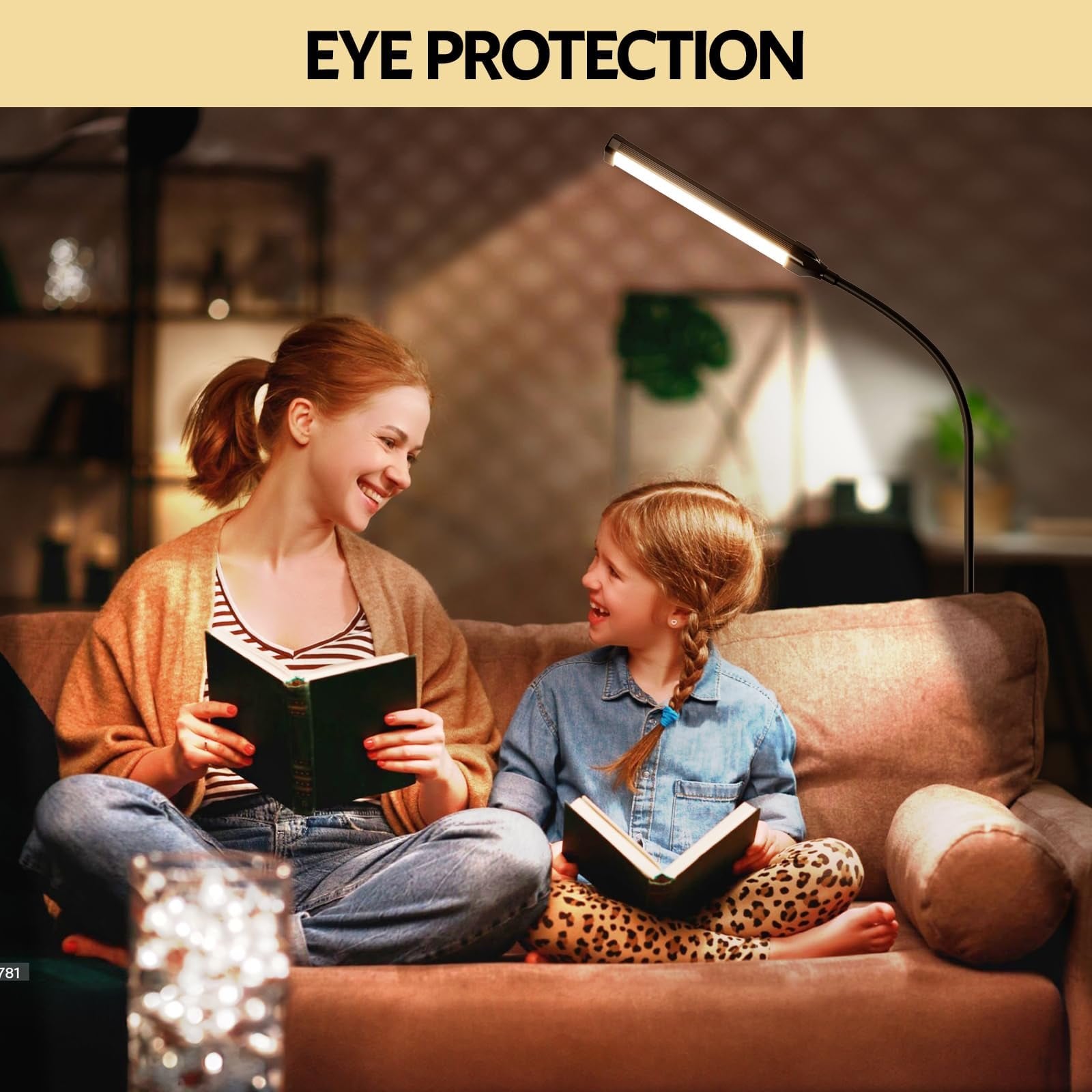 ACMETOP LED Floor Lamp & Desk Lamp with Remote, Nightlight Mode, 3 Color Temps, 1H Timer, USB Powered, Adjustable Height & Gooseneck