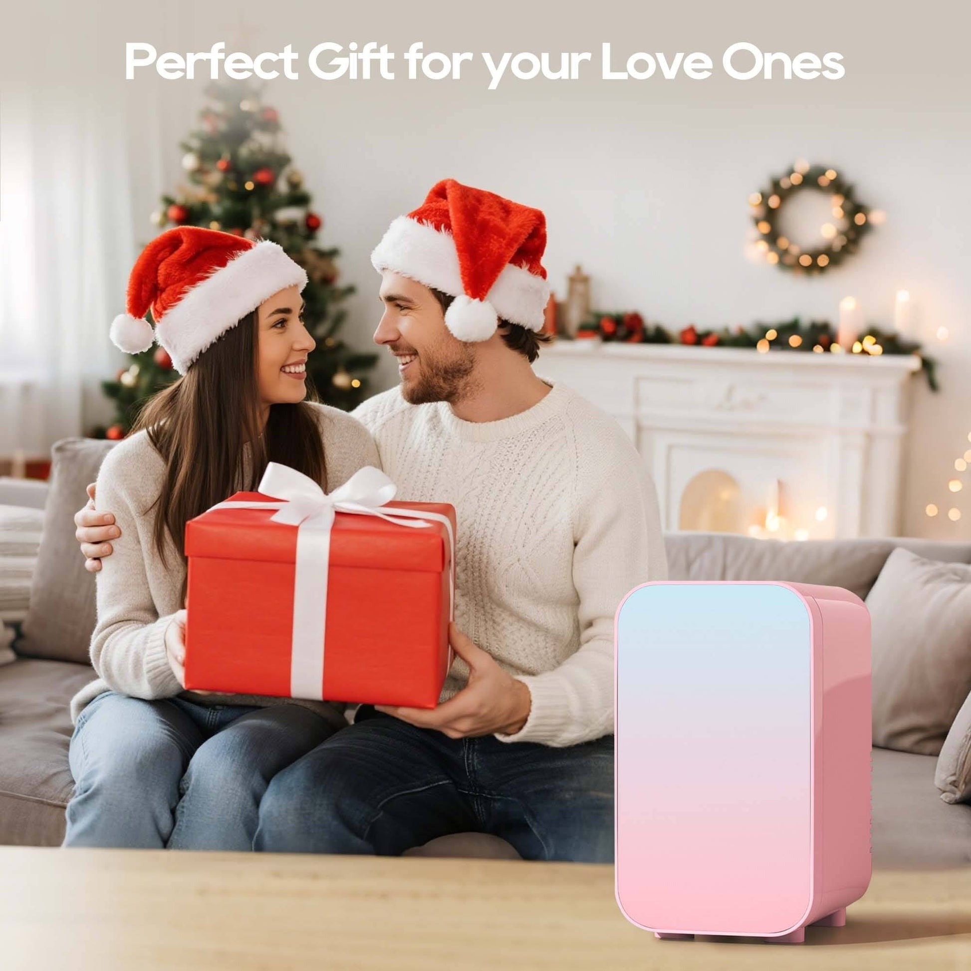 BEICHEN Mini Fridge, 6 Liter/8 Can Skincare Fridge, 110V AC/DC Portable Thermoelectric Cooler & Warmer Refrigerators for Bedroom, Dorm, Office, Car, Pink
