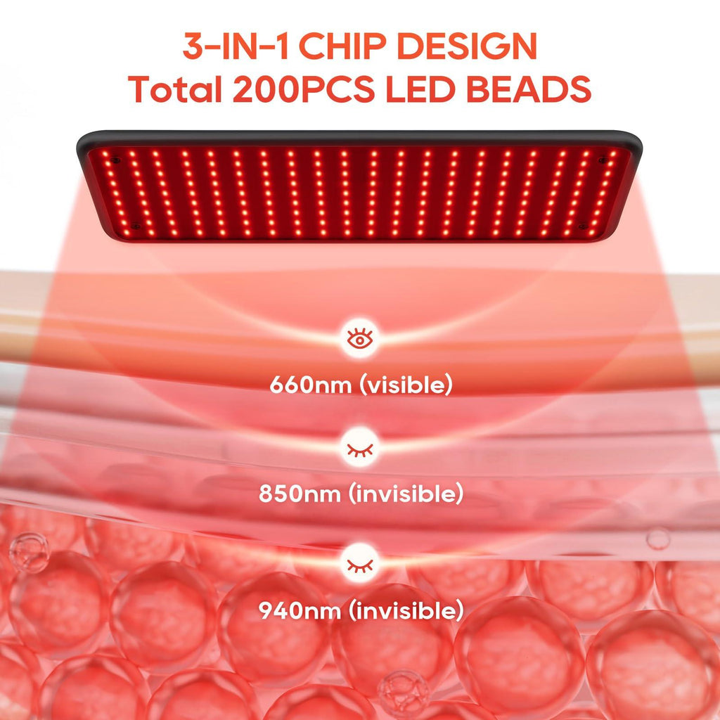 Morfone 120 or 200 light bulbs infrared red light therapy device suitable for body and face. Suitable for home use