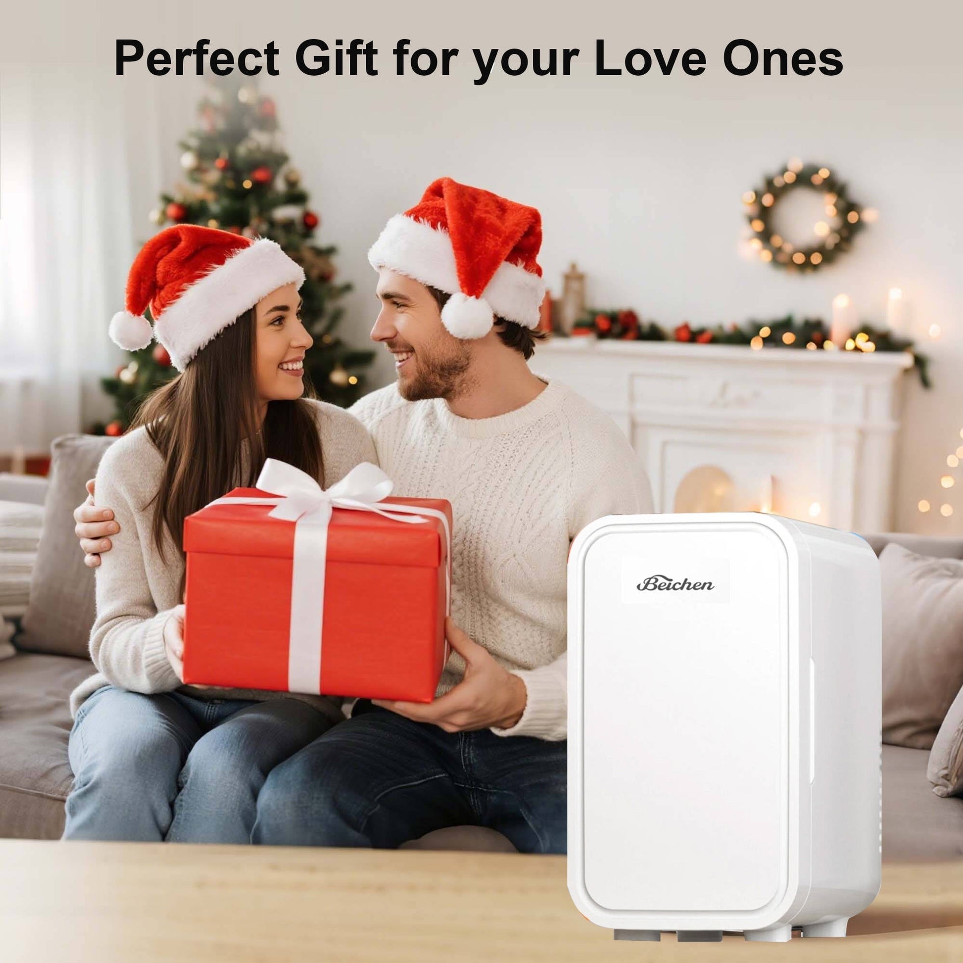 BEICHEN Mini Fridge, 6 Liter/8 Can Small Fridge, AC/DC Portable Skincare Fridge, Cooler and Warmer Refrigerators for Bedroom, Skincare, Beverage, Office, Dorm, Car