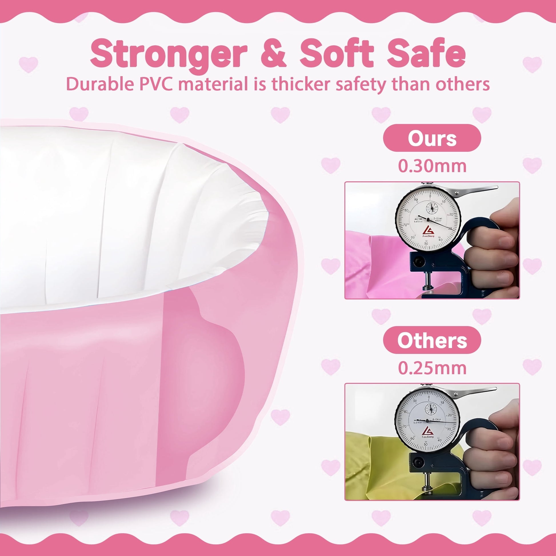 Anoak Inflatable Baby Bathtub for Newborn to Toddler, Portable Travel Infant Baby Bath Tub, Toddler Bathtub with Air Pump, Foldable Non-Slip Shower Basin Collapsible Baby Tub