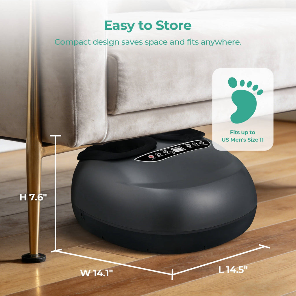 Morfone Foot Massager Machine with Heat, Shiatsu Deep Kneading Foot Massager with Remote, 5 Massage Modes, Christmas Gifts for Women Men