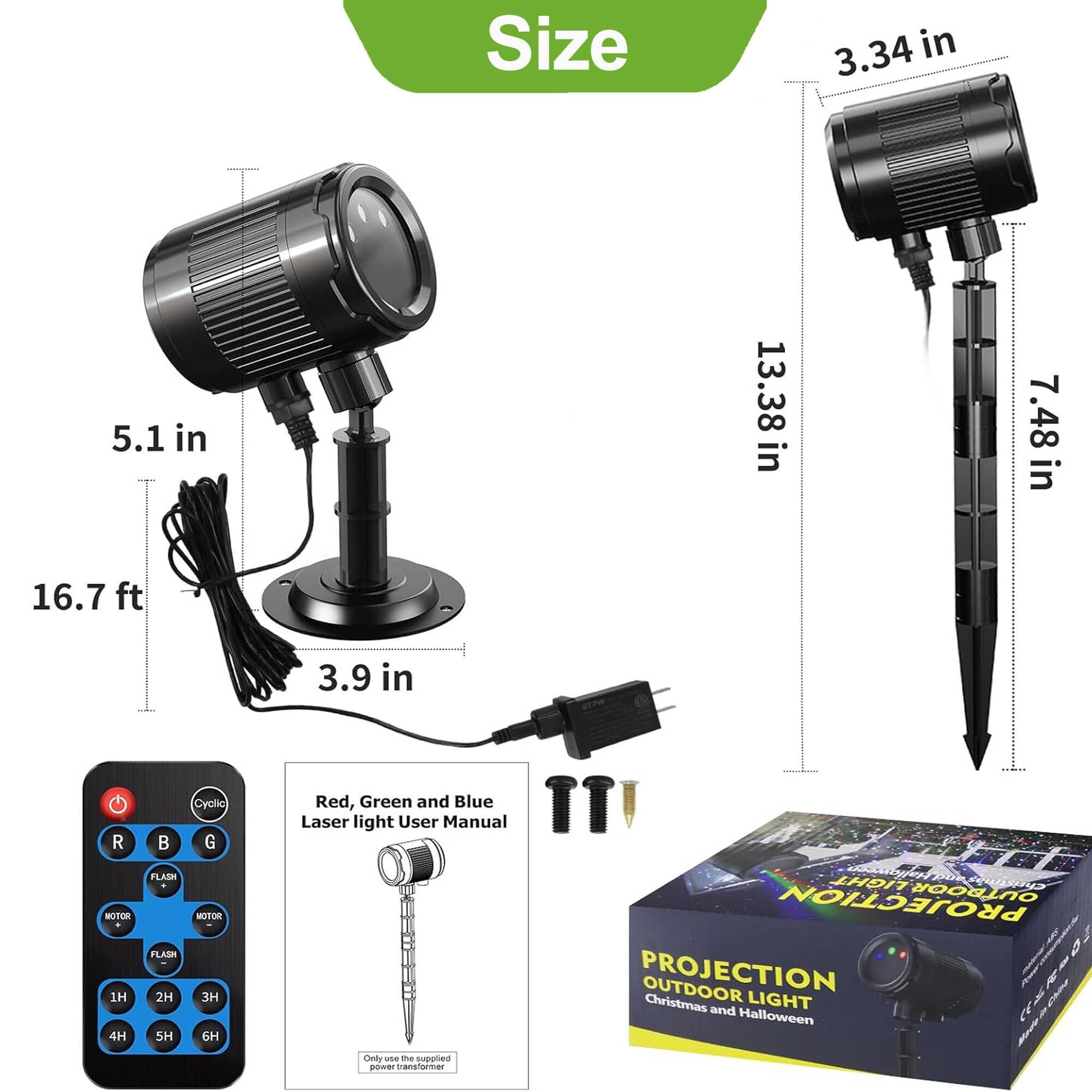 ACMETOP Laser Christmas Projector Lights Outdoor, RGB Firefly Laser Lights with Remote Control, Waterproof Christmas Decorations Outdoor Indoor for Wedding Halloween New Year Holiday Party