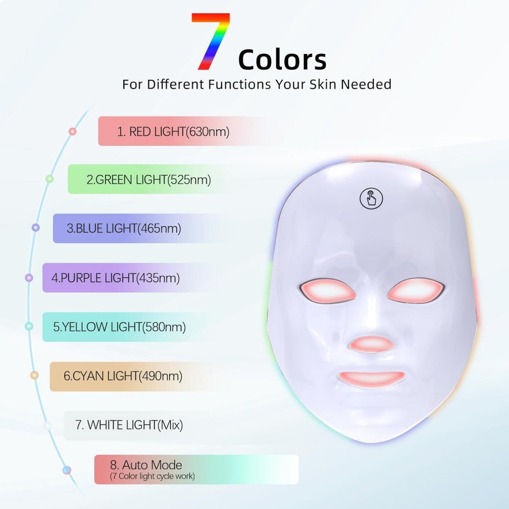 Morfone 7-Color Wireless Red Light Therapy Mask Home Skincare Beauty Device Holiday Gift