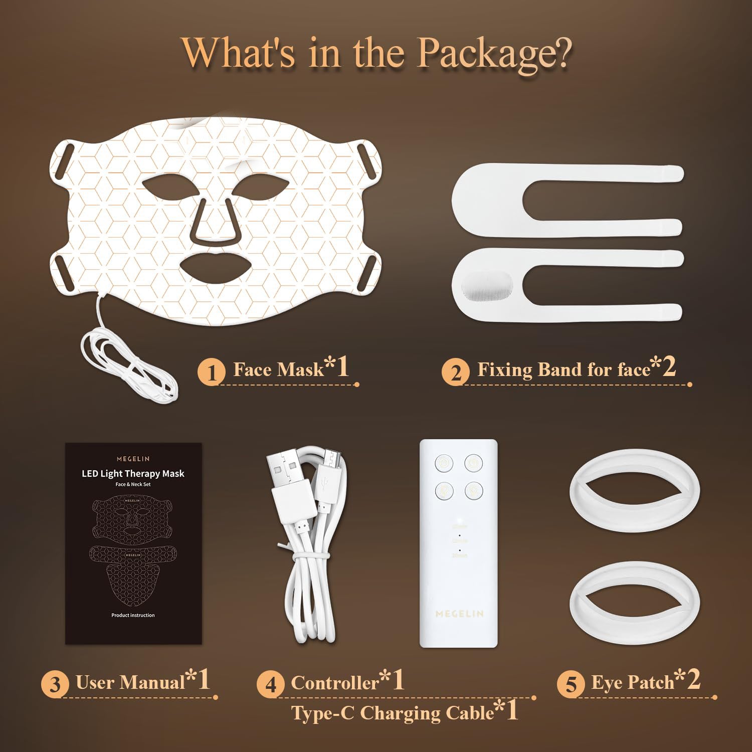 Morfone Red Light Mask for Face and Neck, 8 Colors LED Face Mask, 6-in-1 Red Light Mask Skin Care Device for Home & Travel